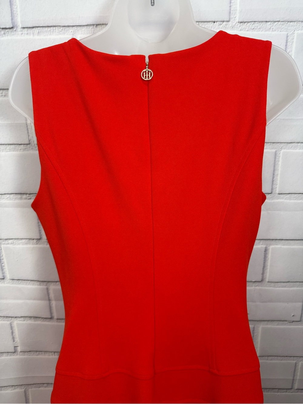 Tommy Hilfiger Red Sleeveless Fit & Flare Tiered Dress Women’s feminine/ size 10 - Picture 9 of 11